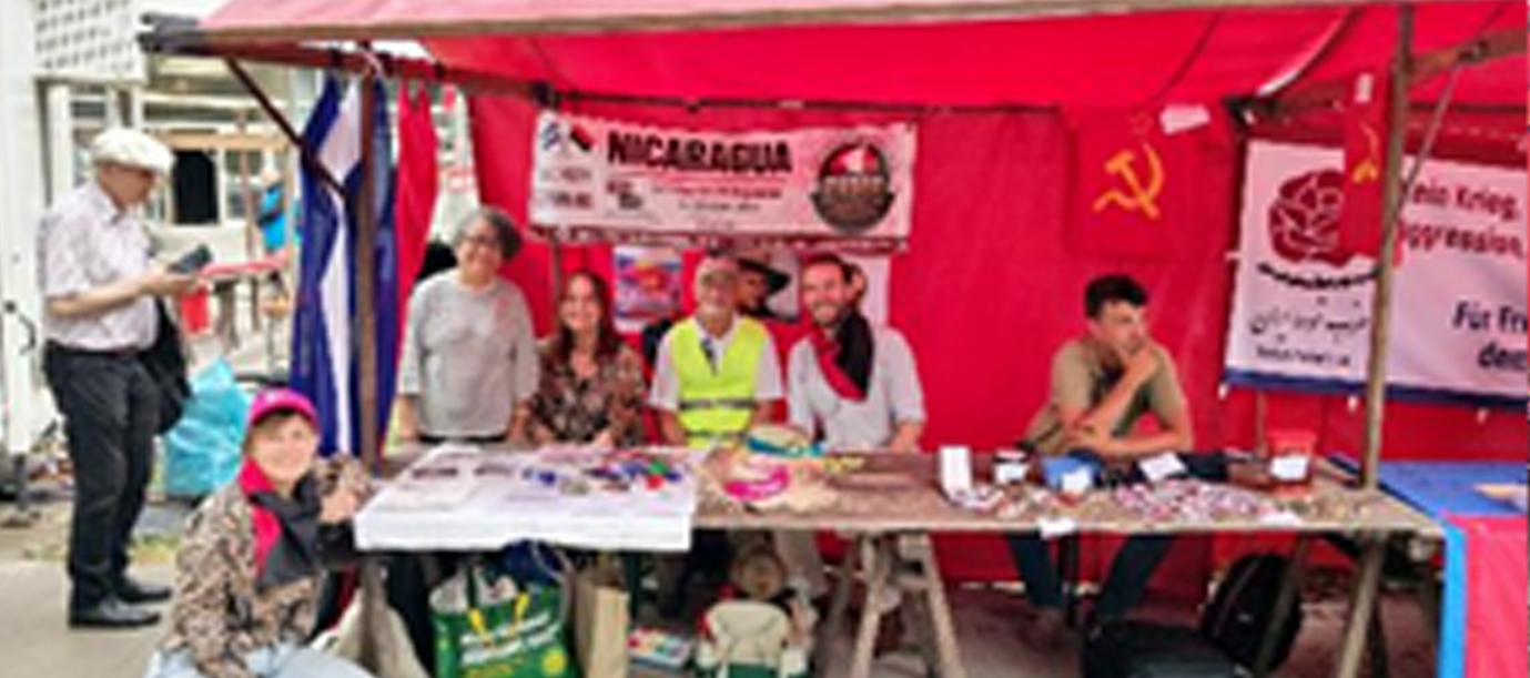 Foto: Comité Europeo de Solidaridad impulsa en Alemania la campaña “Nicaragua se respeta” / Cortesía