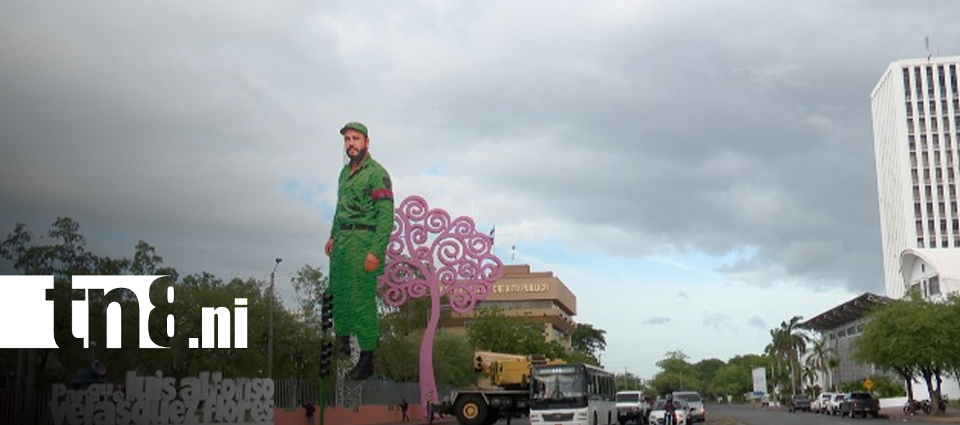 Foto: Instalan escultura de Fidel Castro en Managua/TN8