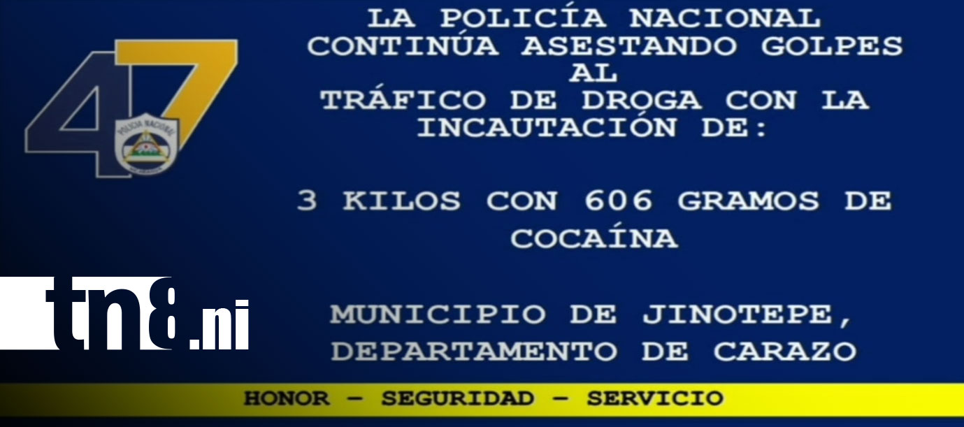 Foto: Caen dos con 3.6 kilos de cocaína en Jinotepe/Tn8