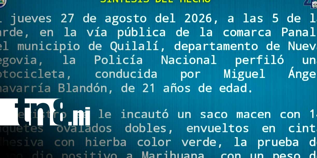 Foto: Golpe al narco en Nueva Segovia / TN8