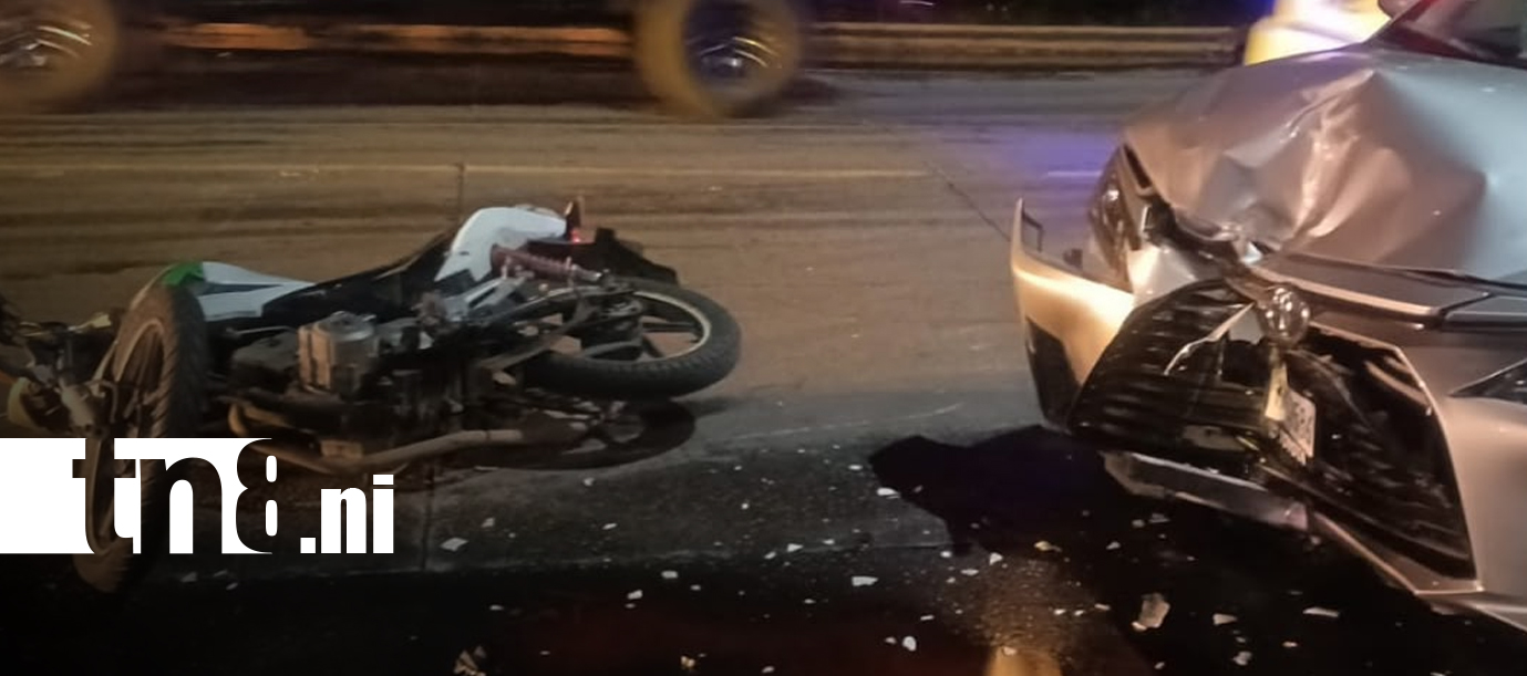 Foto: Accidente deja lesionado a motociclista en carretera Masaya-Tipitapa/TN8