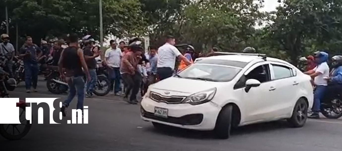 Foto: Accidente en la Cuesta El Plomo, Managua, deja dos lesionados/TN8