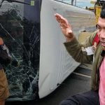 Foto: Tres lesionados delicados tras vuelco de microbús en carretera a Masaya/TN8