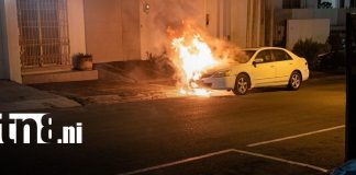 Foto: Vehículo toma fuego en Bolonia y deja cuantiosos daños materiales/TN8