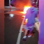 Foto: Mototaxi queda completamente calcinada tras incendiarse en Tipitapa/TN8