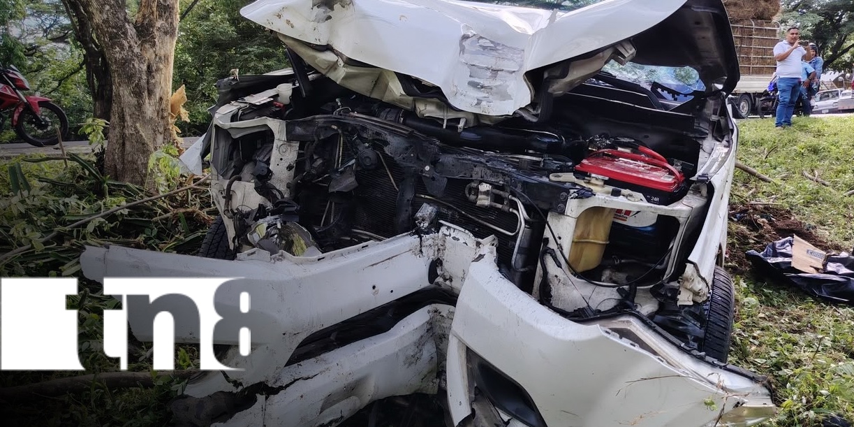 Foto:Conductor pierde el control tras quedarse dormido y choca contra un árbol/tn8