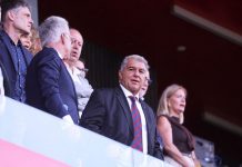El Barcelona mantiene su oferta por Julián Álvarez, dice su presidente barcelona, joan, laporta,