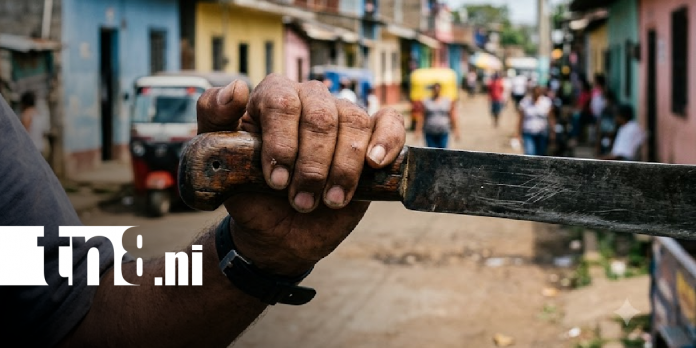 Foto: Ataque con machete en un barrio de Managua / TN8 Foto: Ataque con machete en un barrio de Managua / TN8