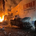 Foto: Violento ataque deja policías graves y civiles heridos en México /Cortesía