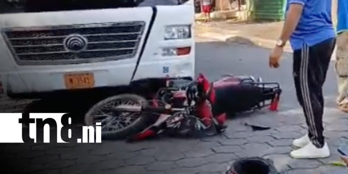 Foto: Accidente en el barrio Ducualí, en Managua / TN8 Foto: Accidente en el barrio Ducualí, en Managua / TN8