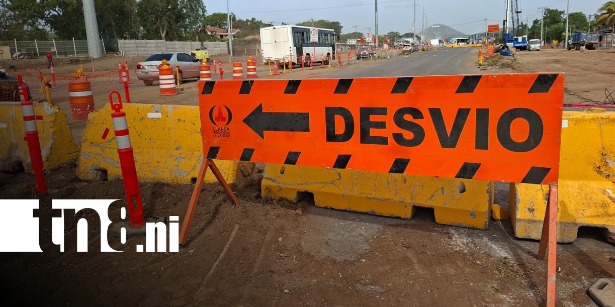 Foto: Nuevos desvíos en Managua / TN8