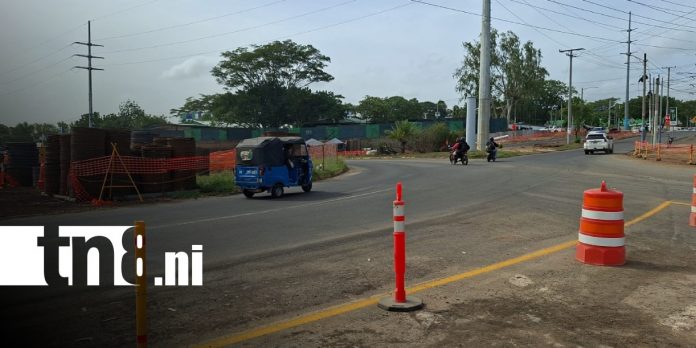 Foto: Nuevos desvíos en Managua / TN8 Foto: Nuevos desvíos en Managua / TN8