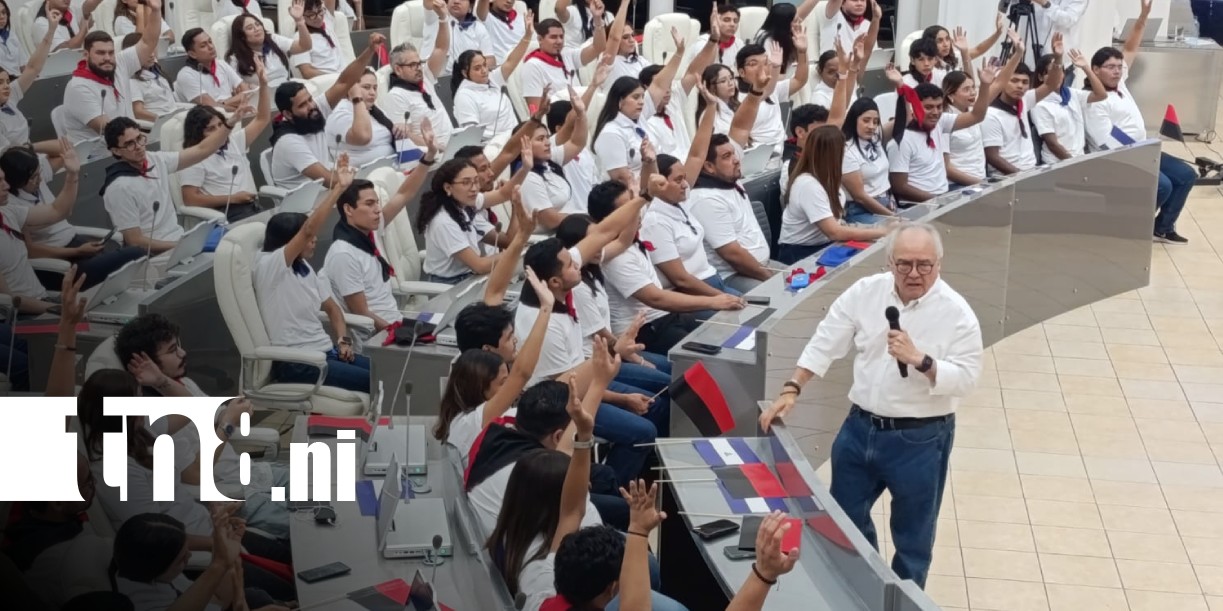Foto: Juventud Sandinista respalda reformas parciales a a Constitución Política de Nicaragua / TN8