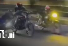 Presunta carrera ilegal termina en aparatoso accidente en Carretera a Masaya Foto: Accidente tras presunta carreras ilegales en Carretera a Masaya / TN8