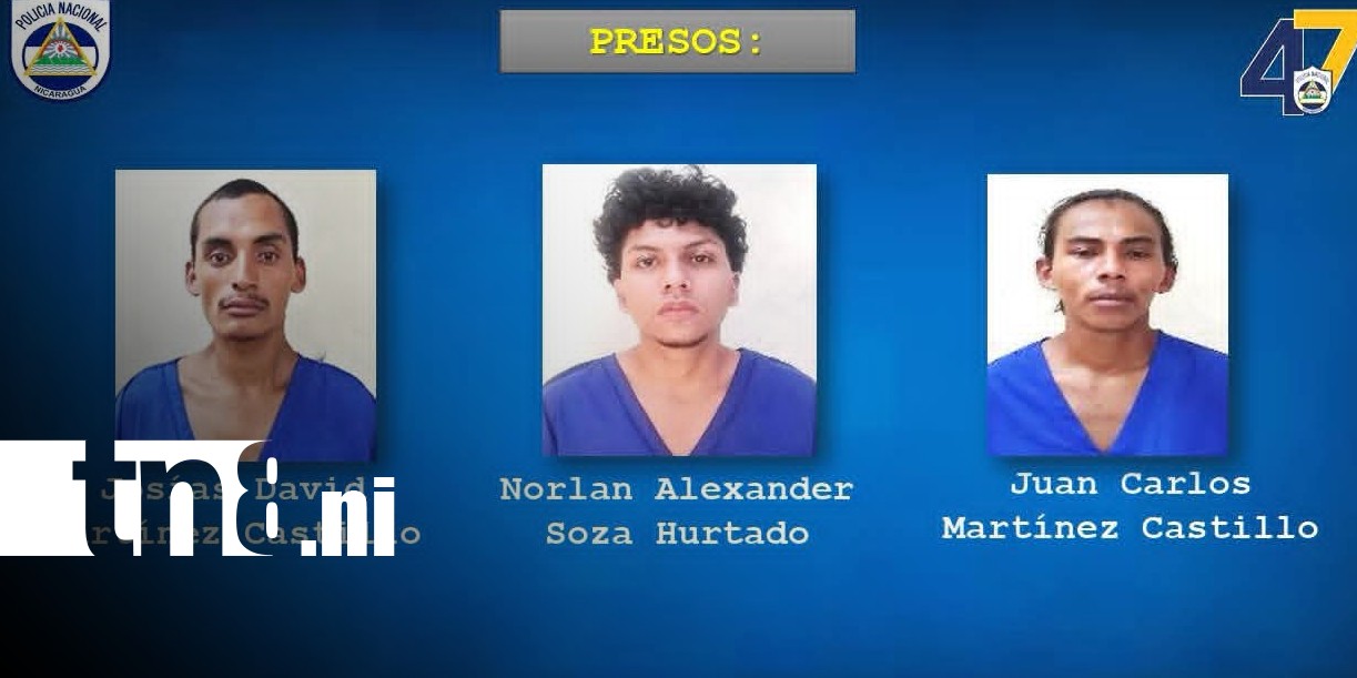 Foto: Tres sujetos tras las rejas por crimen durante robo en Managua / TN8