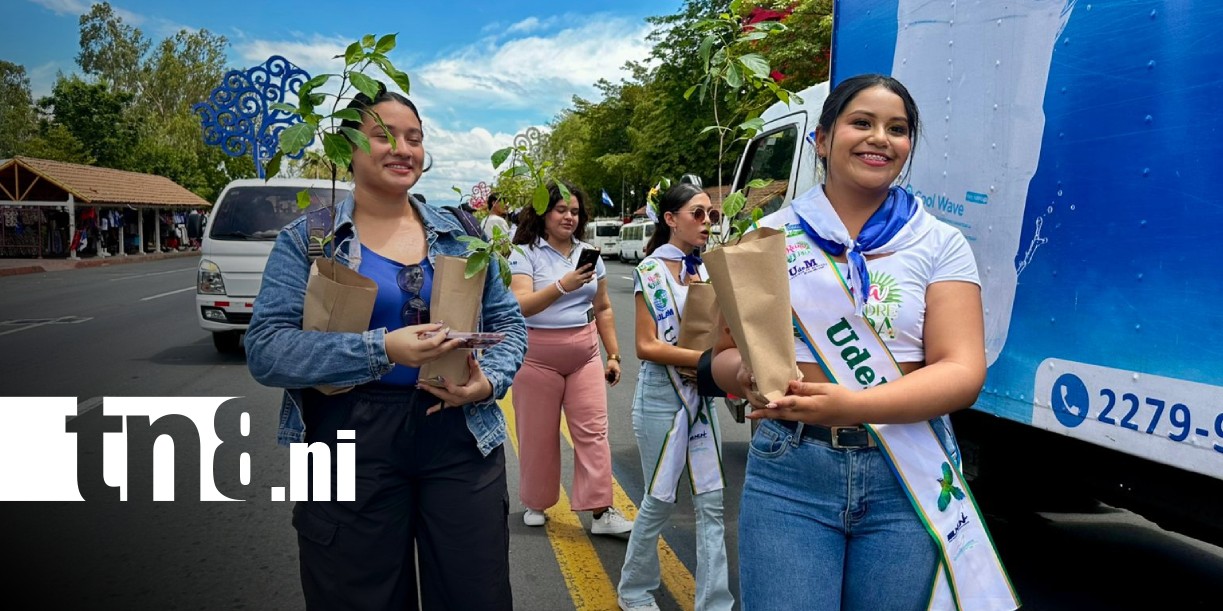 Foto: Entrega de ejemplares de madroño en Managua / TN8