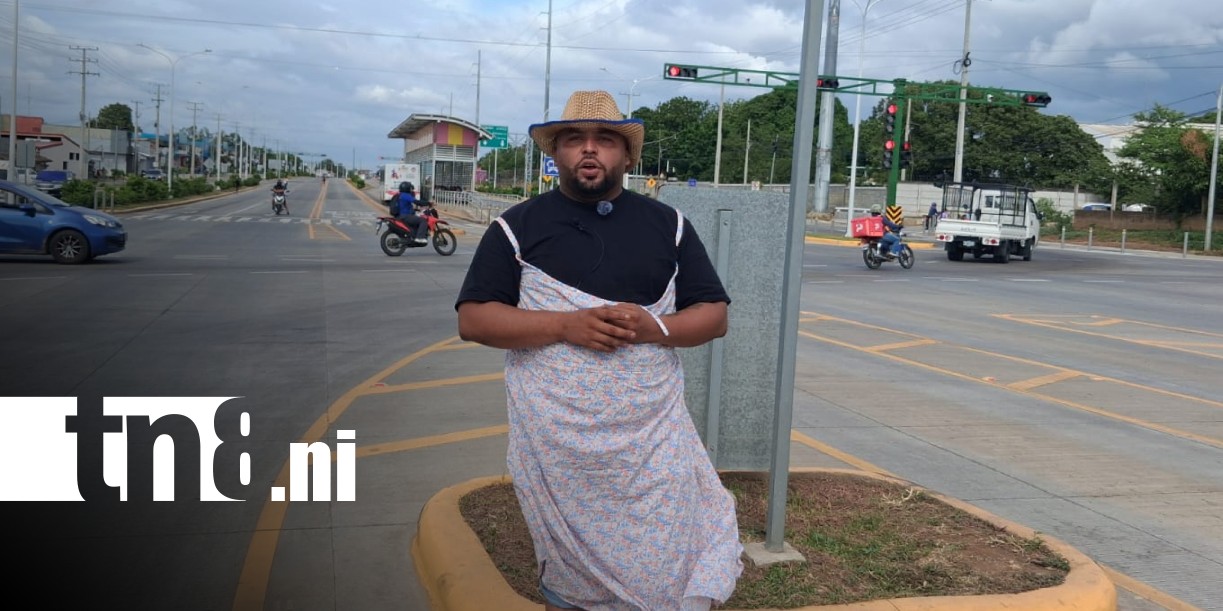 Foto: Chicken Ríos, el sujeto que agarra a garrotazos a quienes irrespetan las leyes de tránsito en Managua / TN8