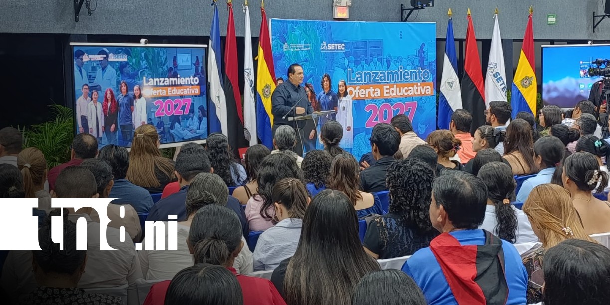 Foto: Lanzamiento de oferta universitaria 2027 en Nicaragua / TN8