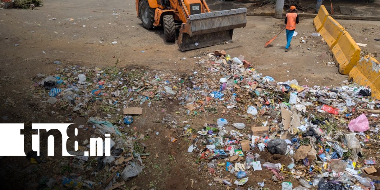 Foto: Reporte de basura en el barrio René Cisneros, en Managua / TN8