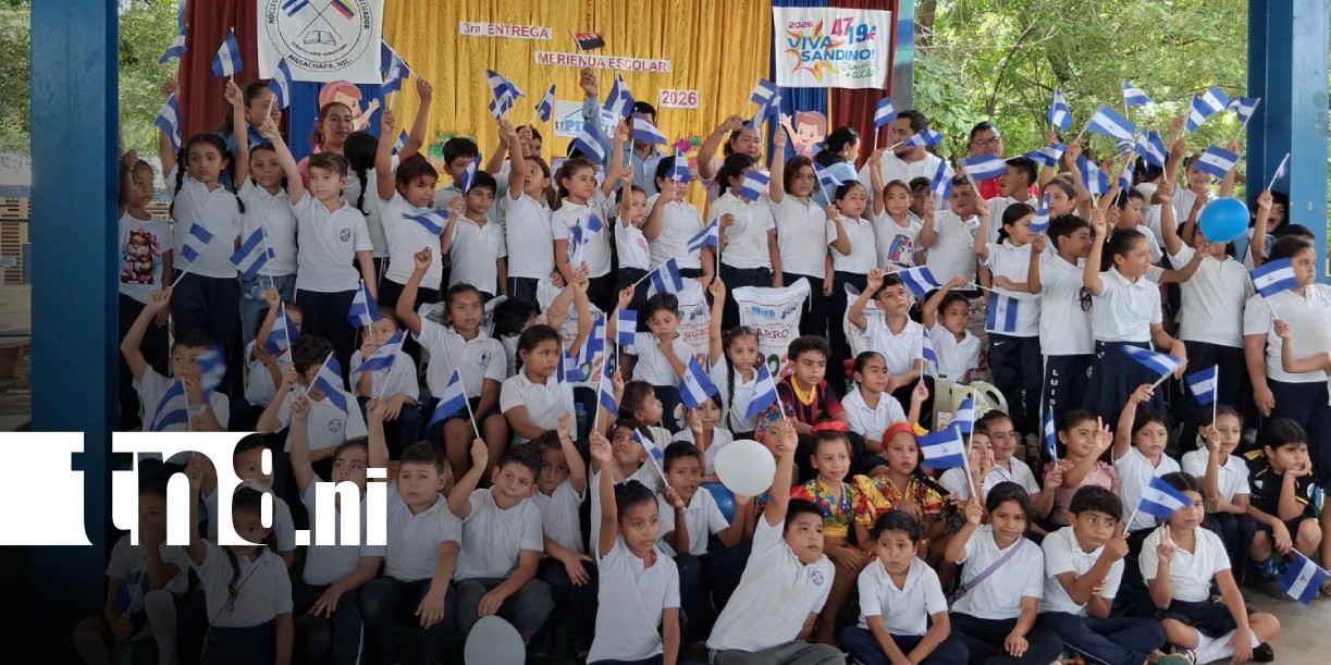 Foto: Merienda escolar en San Rafael del Sur / TN8
