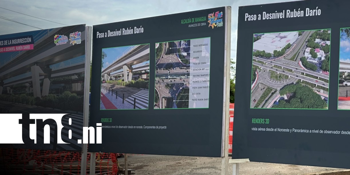 Foto: Avances en la Pista Héroes de la Insurrección, en Managua / TN8