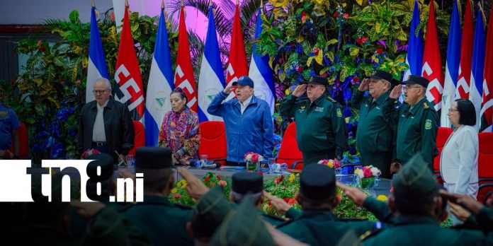 Foto: Acto por el 46 aniversario de la Fuerza Naval del Ejército de Nicaragua, presidido por el Comandante Daniel Ortega y la Compañera Rosario Murillo, Co-Presidentes / TN8