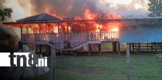 Foto: Incendio en comunidad del Caribe Norte / TN8