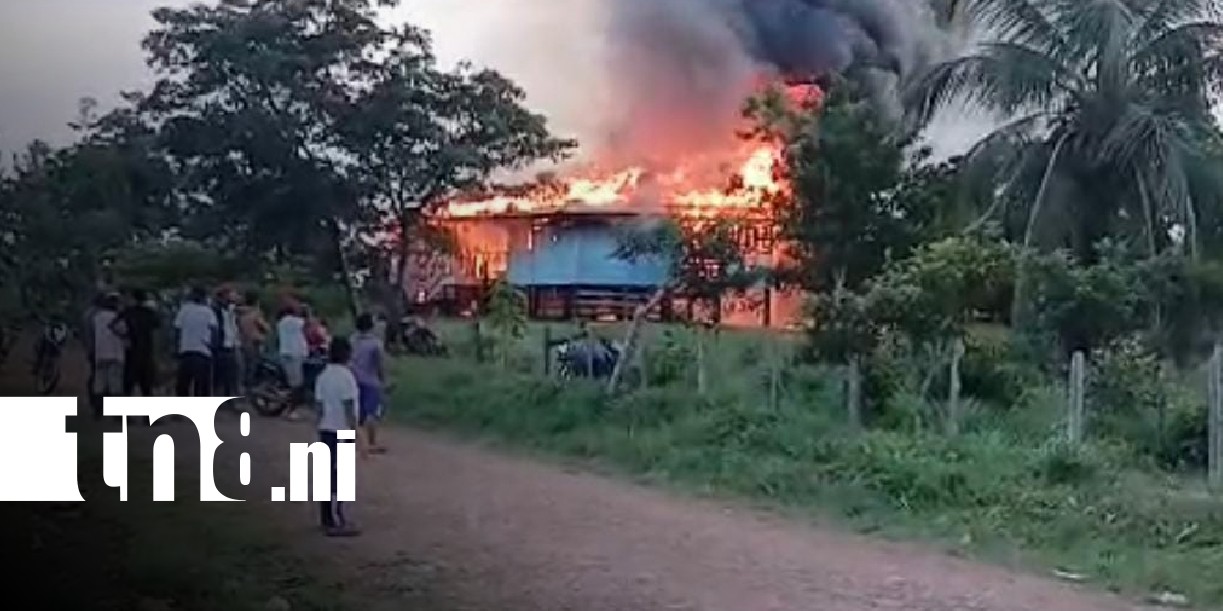 Foto: Incendio en comunidad del Caribe Norte / TN8