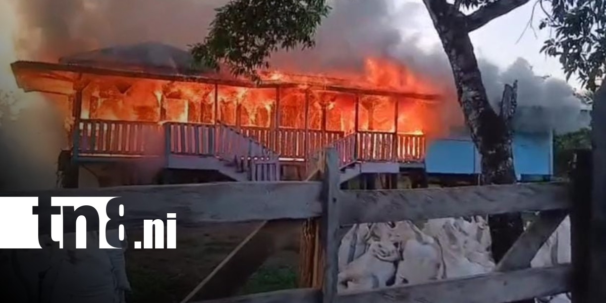 Foto: Incendio en comunidad del Caribe Norte / TN8