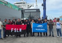 Llegan a Nicaragua 107 nuevos autobuses procedentes de China Foto: Nicaragua recibe 107 nuevos autobuses desde China/Cortesía.