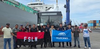 Foto: Nicaragua recibe 107 nuevos autobuses desde China/Cortesía.