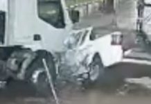 Camión fuera de control provoca fuerte accidente en Sao Paulo, Brasil (VIDEO) Foto: Camión pierde el control y provoca fuerte accidente en Sao Paulo/Cortesía