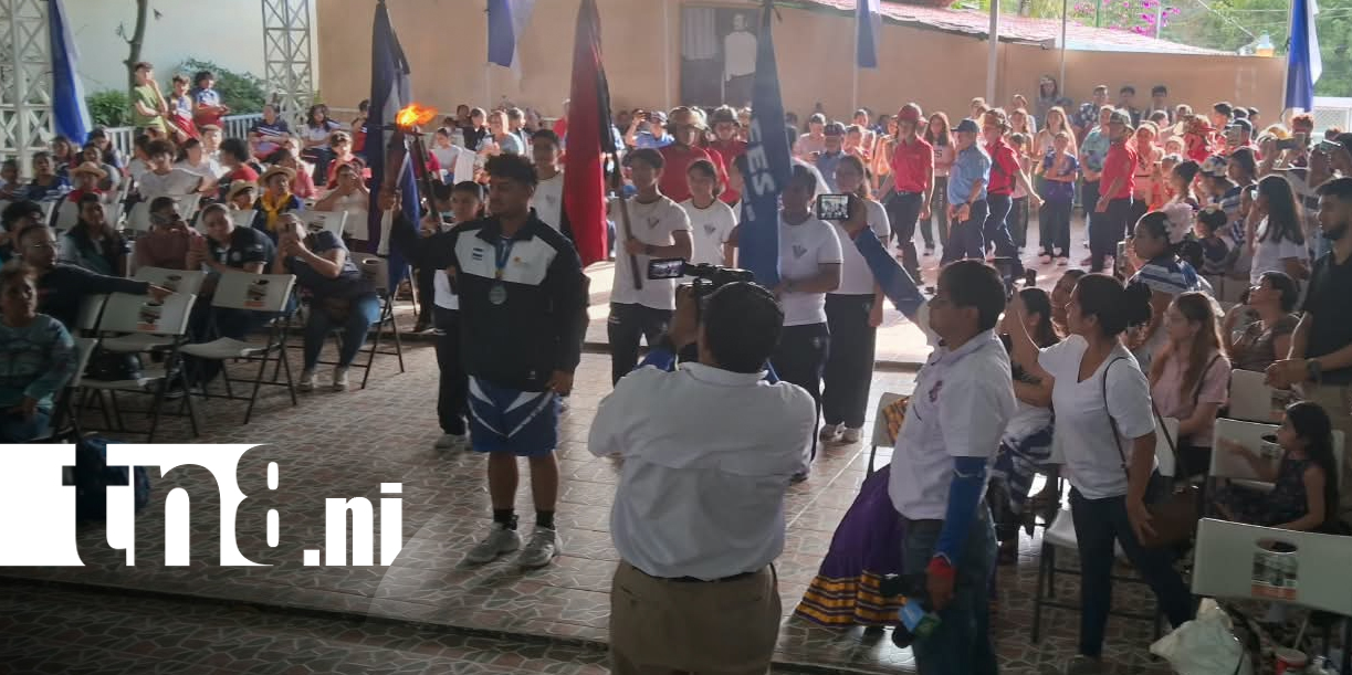 Foto: Matagalpa recibe la Antorcha Centroamericana en su recorrido por el centro del país/TN8