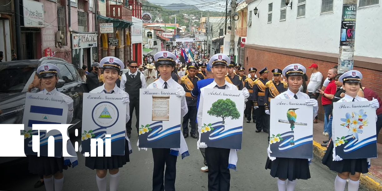 Foto: Estudiantes realizan desfile patrio por las calles de Matagalpa/TN8