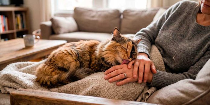 Foto: ¿Por qué los gatos lamen a las personas? /Cortesía Foto: ¿Por qué los gatos lamen a las personas? /Cortesía
