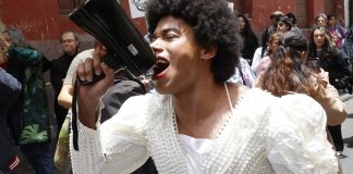 Foto: Artistas protestan por recortes en Colombia/Cortesía