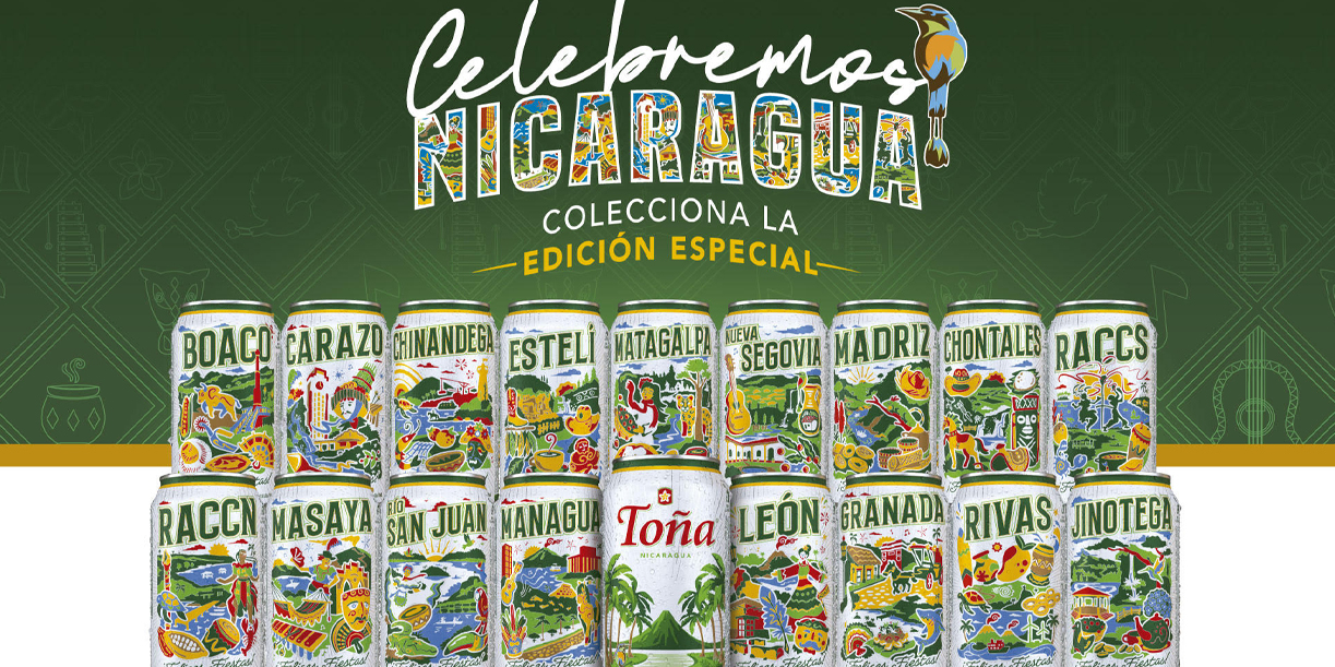 Foto: Toña convierte a Nicaragua en una colección de 17 latas/Cortesía