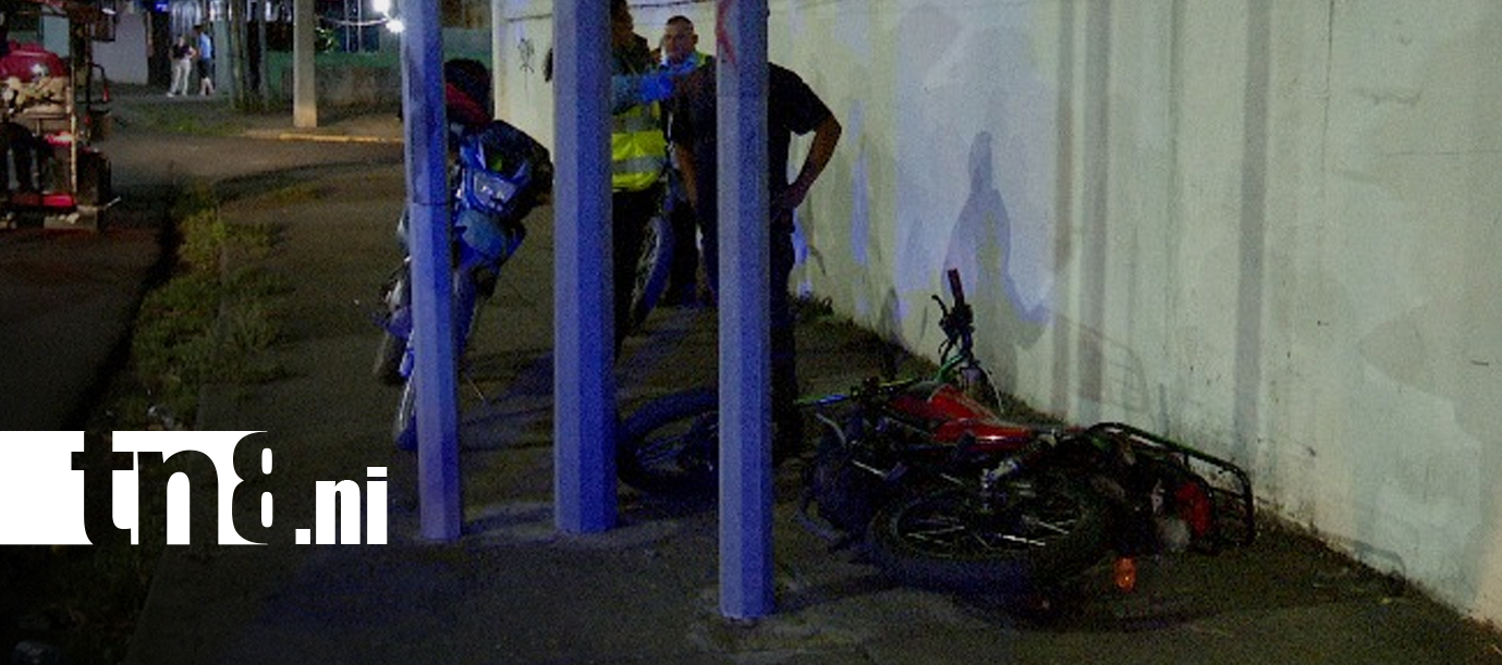 Foto: Accidente entre motocicletas deja tres lesionados en Managua/TN8