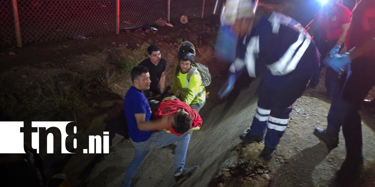 Foto: Motociclista resulta lesionado tras accidente en el sector de la Rotonda El Periodista/TN8