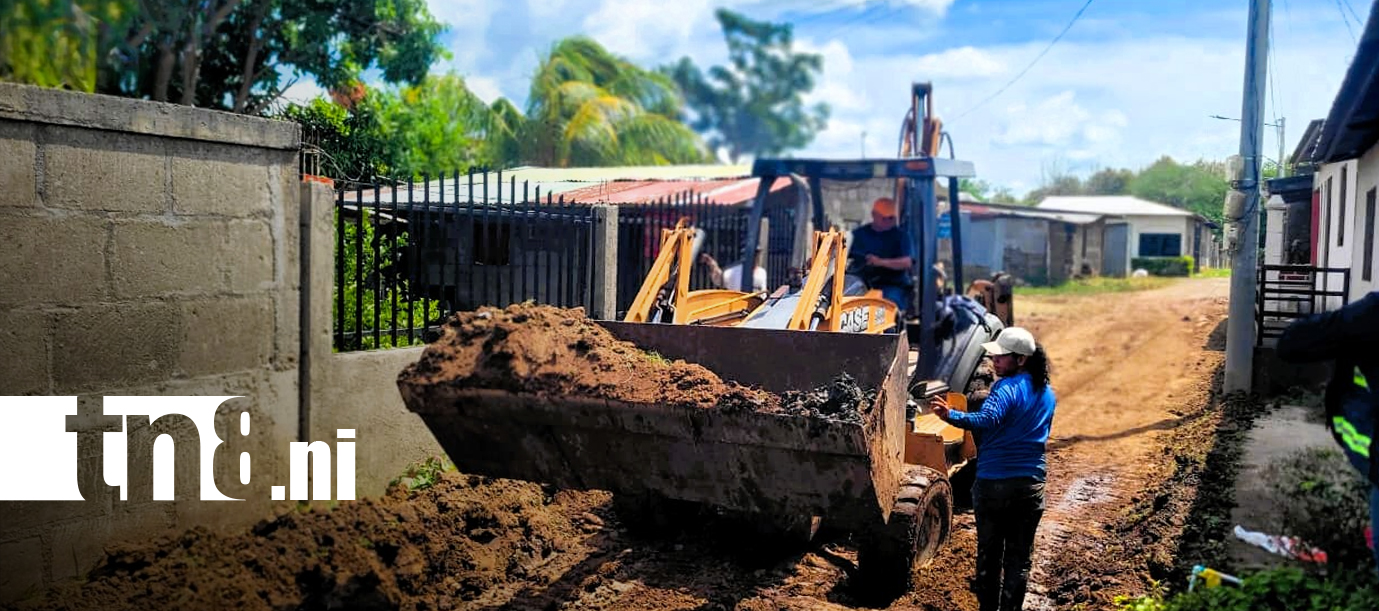 Foto: Inician obras de adoquinado en el barrio 19 de Julio de Nandaime/TN8