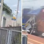 Impactante choque entre un tren de pasajeros y un camión en Polonia queda registrado en video Foto: Tren con 300 pasajeros impacta contra un camión en Polonia/Cortesía