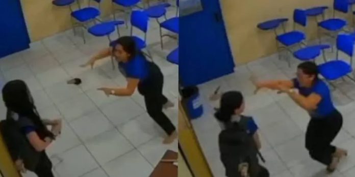 Alumna ataca a su profesora en una escuela de Brasil Alumna ataca a su profesora en una escuela de Brasil