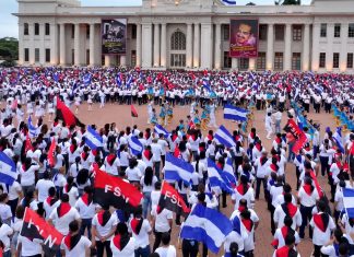 15 de septiembre: Proclama de la Juventud Presidente en Compromiso de Amor y Paz Foto. Juventud Presidente realiza proclama por la paz y amor a Nicaragua