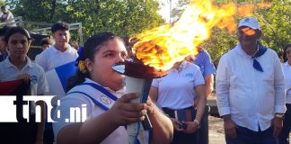Foto: La Antorcha de la Libertad ilumina León en su recorrido por Nicaragua/TN8