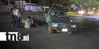 Foto: Accidente de tránsito deja joven lesionado en Managua/TN8
