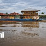 Río Wawashang se desborda y obliga a más de 50 familias a autoevacuarse Foto: Lluvias provocan desborde del río Wawashang en Laguna de Perlas/TN8
