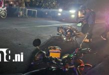 Fatal colisión en el km 13½: un motociclista pierde la vida Foto: Motociclista pierde la vida tras fuerte accidente en Managua/TN8