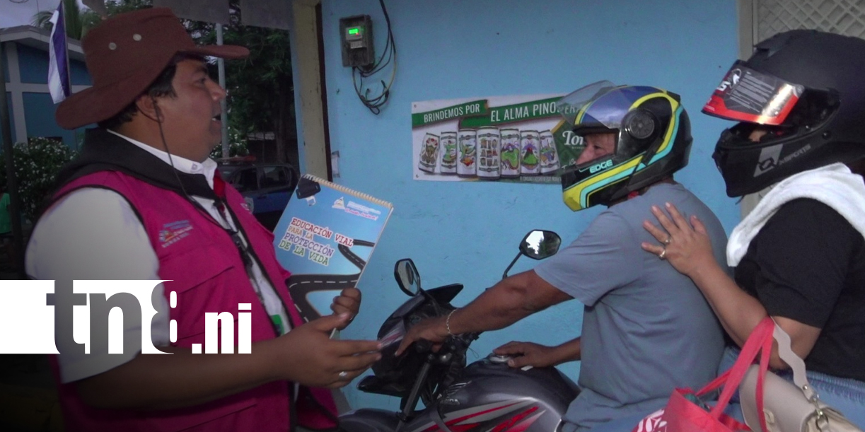 Foto: Cartilla busca prevenir accidentes de tránsito en la Isla de Ometepe/TN8