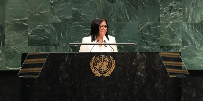 Foto: Delcy Rodríguez anuncia ruta electoral para Venezuela ante la ONU/Cortesía