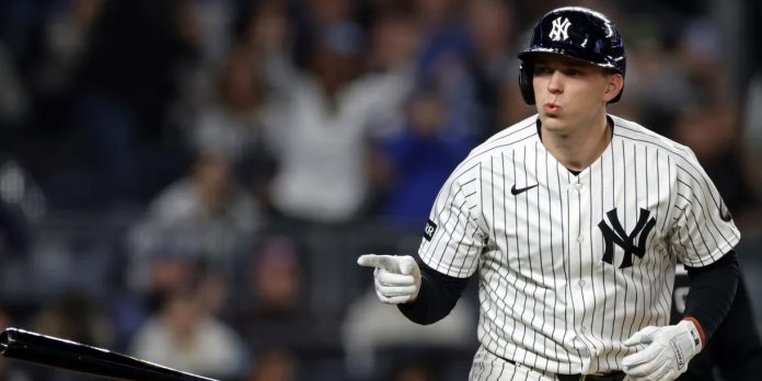 Foto: Ben Rice lidera la ofensiva de los Yankees ante los Rays/Cortesía Foto: Ben Rice lidera la ofensiva de los Yankees ante los Rays/Cortesía